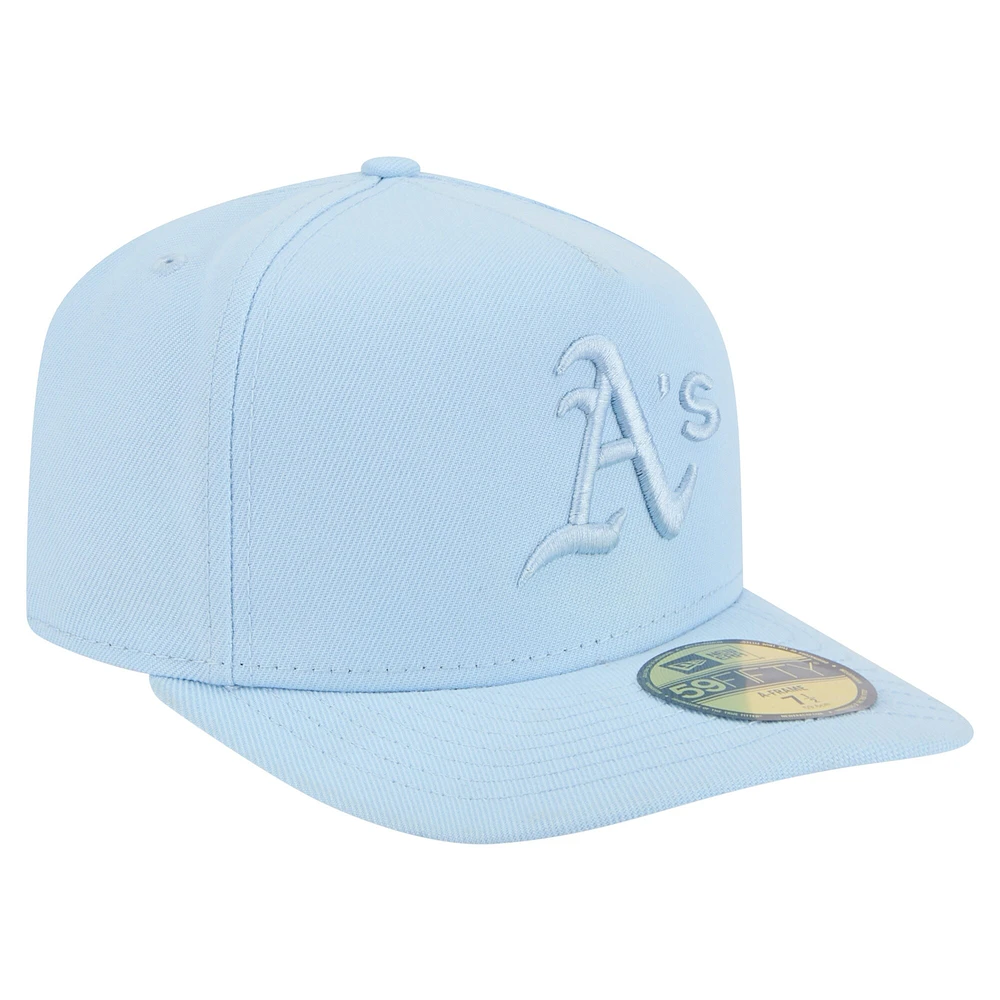 Casquette ajustée A-Frame 59FIFTY bleu clair Athletics Color Pack pour homme de New Era