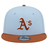 Men's New Era Light Blue Athletics Spring Color Two-Tone 9FIFTY Snapback Hat