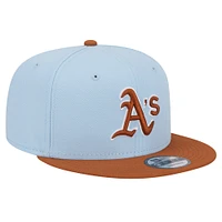 Men's New Era Light Blue Athletics Spring Color Two-Tone 9FIFTY Snapback Hat