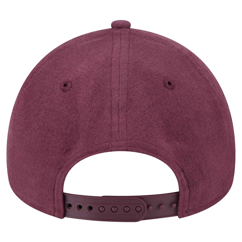 Men's New Era Maroon Athletics Moleskin Crown A-Frame 9FORTY Adjustable Hat