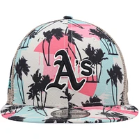 Men's New Era Natural Athletics Retro Beachin' Trucker 9FIFTY Snapback Hat