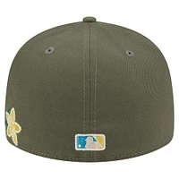 Casquette ajustée 59FIFTY Athletics olive pour homme de New Era