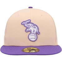 Casquette ajustée 59FIFTY Athletics 1988 World Series orange/violet pour homme de New Era