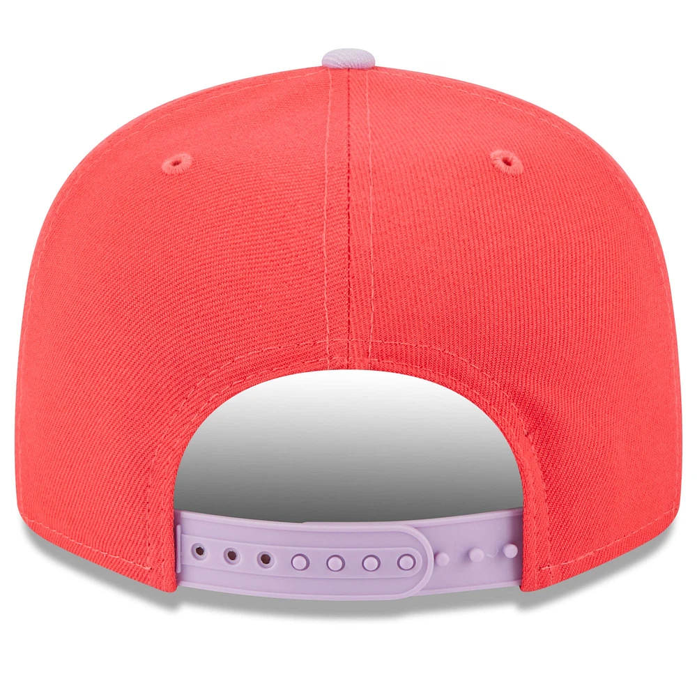 Men's New Era Red/Purple Athletics Spring Basic Two-Tone 9FIFTY Snapback Hat