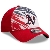 Men's New Era Red Athletics 2022 4th of July 9TWENTY Adjustable Hat