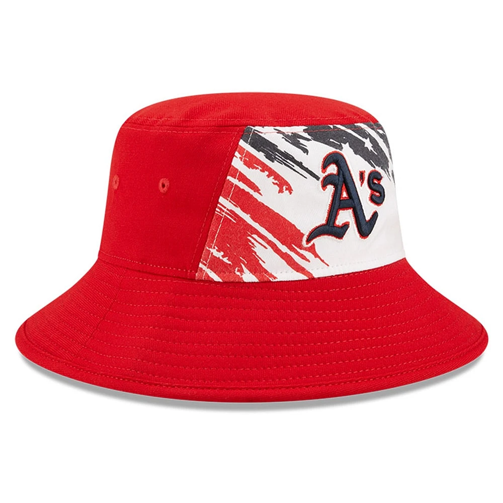 Chapeau bob New Era Athletics 2022 du 4 juillet pour homme rouge