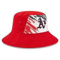 Chapeau bob New Era Athletics 2022 du 4 juillet pour homme rouge