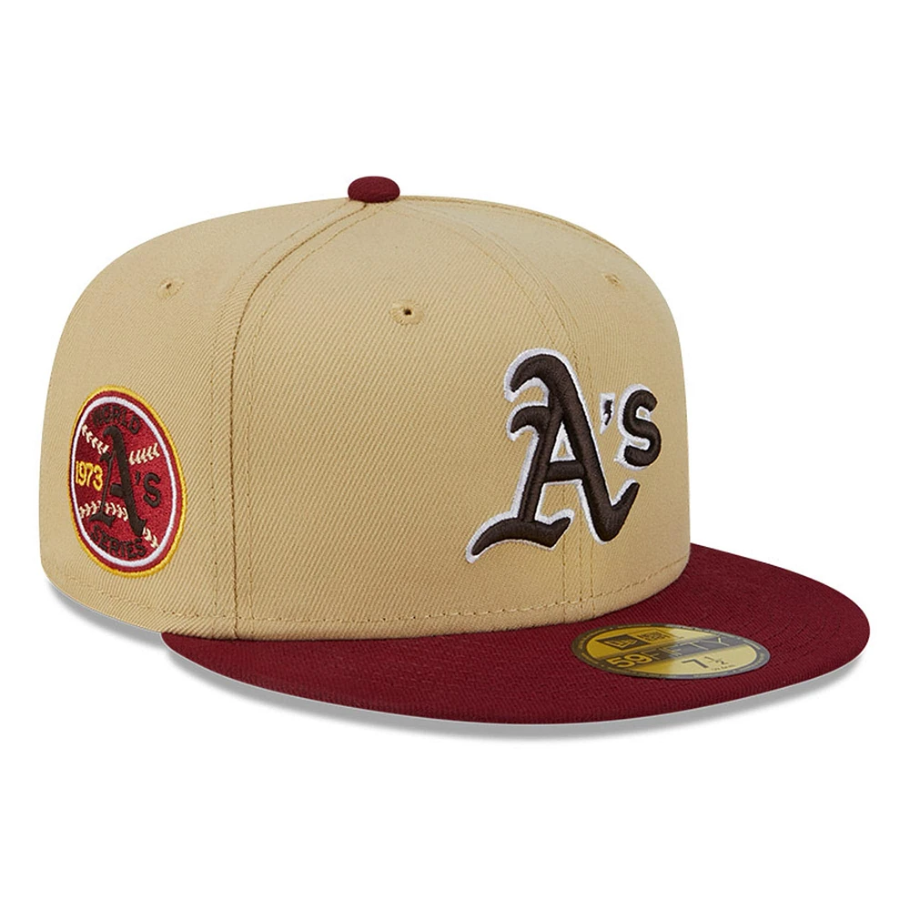 Casquette ajustée 59FIFTY Vegas Gold/Cardinal Athletics de New Era pour homme