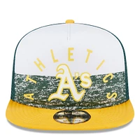 Casquette snapback A-Frame Trucker 9FIFTY blanche/dorée pour homme de New Era Athletics Team