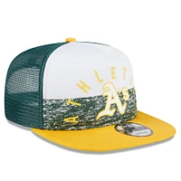 Casquette snapback A-Frame Trucker 9FIFTY blanche/dorée pour homme de New Era Athletics Team