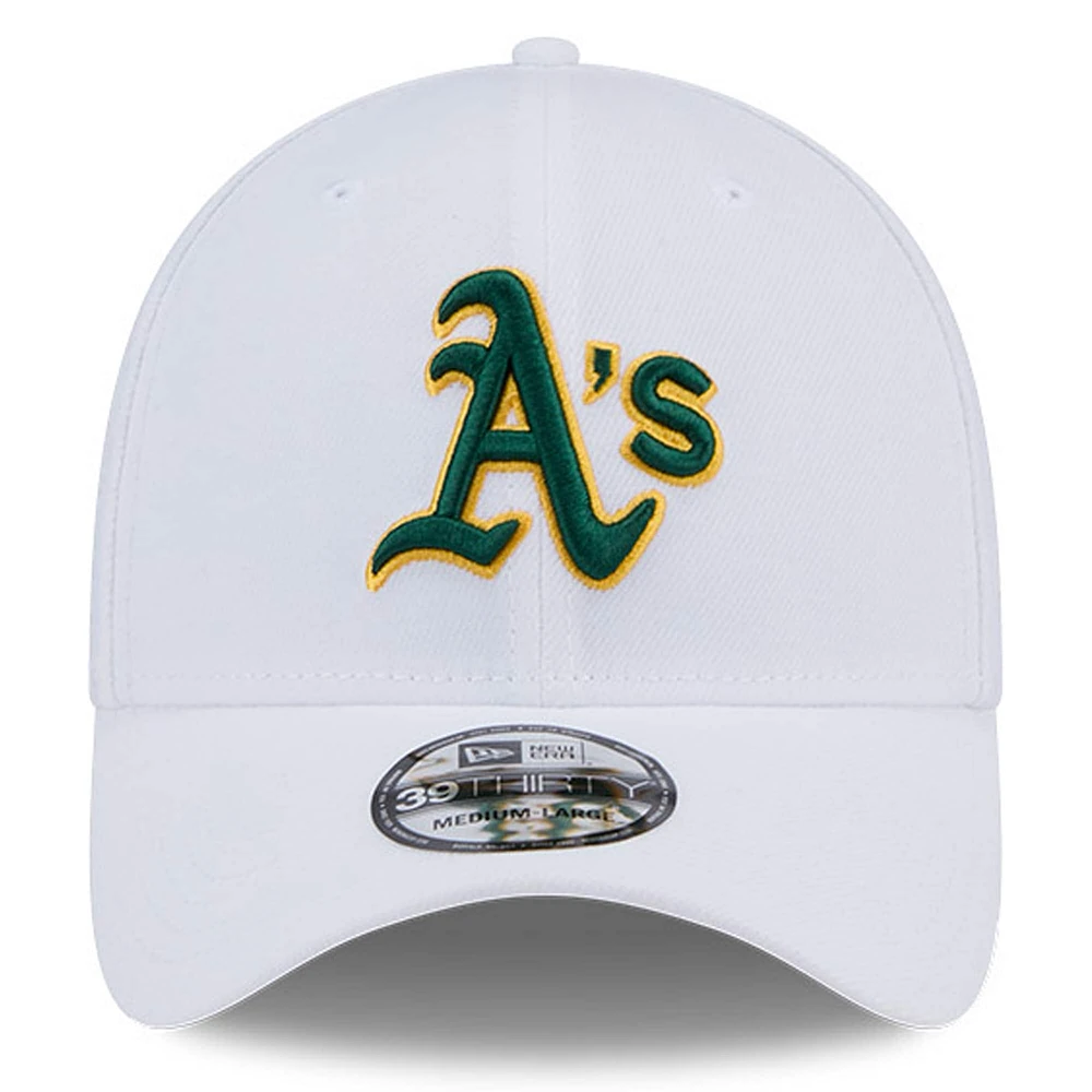 Men's New Era White Athletics 39THIRTY Flex Hat