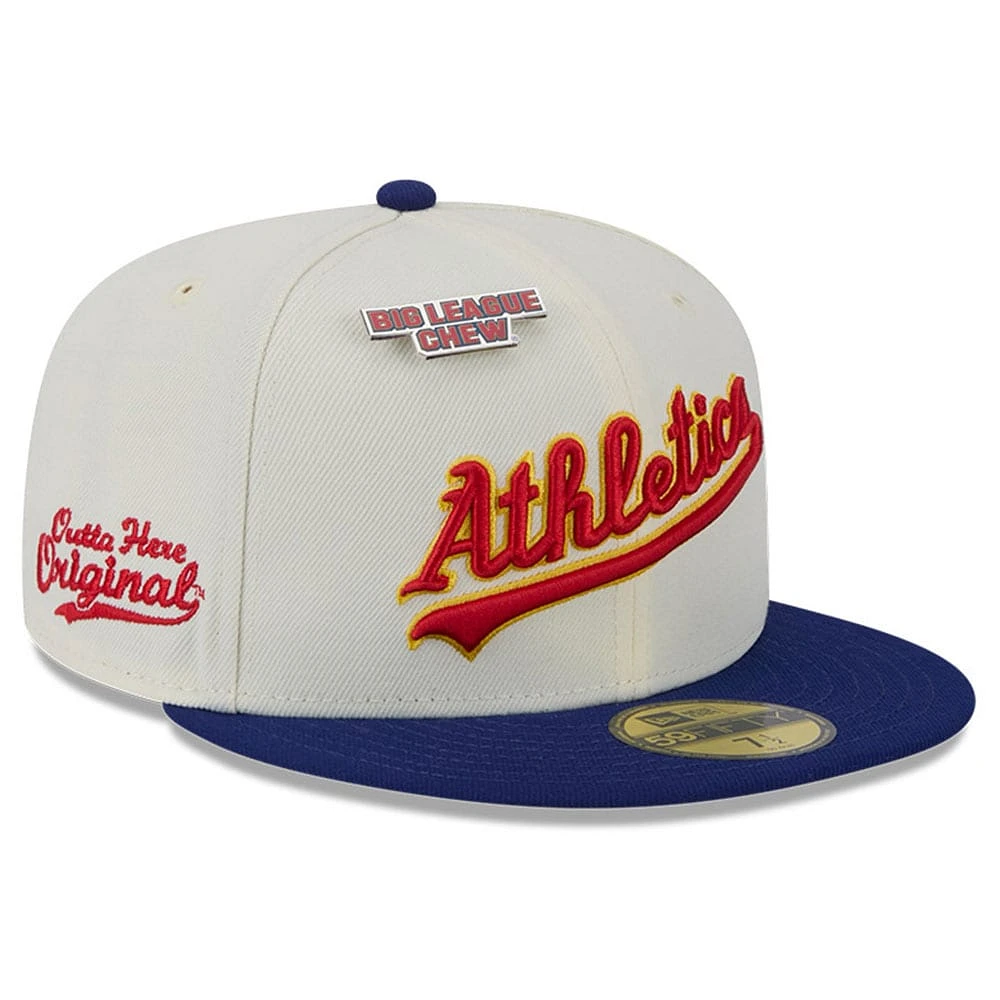 Men's New Era White Athletics Big League Chew Original 59FIFTY Fitted Hat