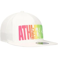 Casquette Snapback de golf New Era blanche Athletics Spring Spectrum pour homme