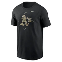 Men's Nike Black Athletics Camo Logo T-Shirt