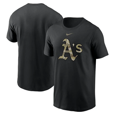 T-shirt Nike Athletics Camo Logo Team pour homme noir