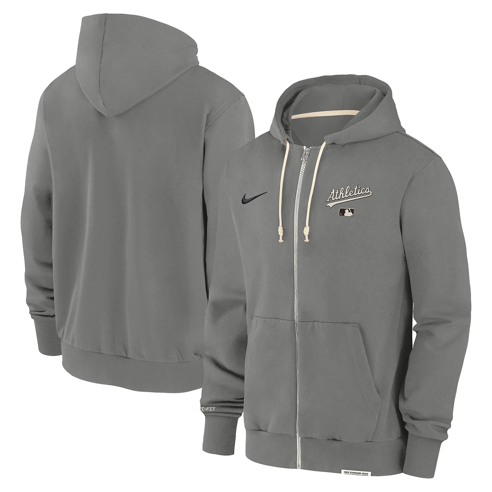 Men's Nike Charcoal Athletics Authentic Collection Travel Performance Full-Zip Hoodie