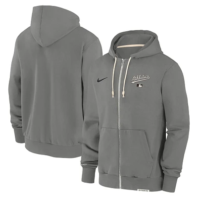 Men's Nike Charcoal Athletics Authentic Collection Travel Performance Full-Zip Hoodie