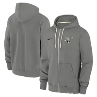 Men's Nike Charcoal Athletics Authentic Collection Travel Performance Full-Zip Hoodie