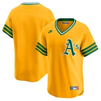 Men's Nike Gold Athletics Cooperstown Collection Limited Jersey