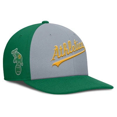 Men's Nike Gray/Green Athletics Pro Performance Snapback Hat