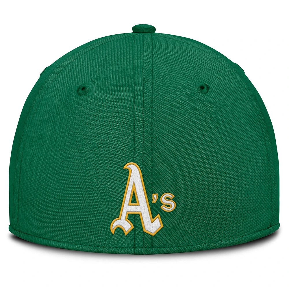Men's Nike Gray/Green Athletics Rise Swoosh Performance Flex Hat