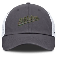 Men's Nike Gray Athletics Wordmark Club Adjustable Trucker Hat