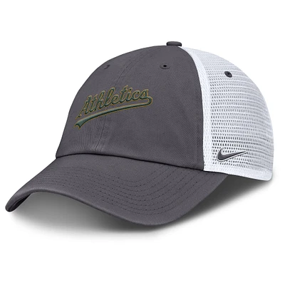 Casquette de camionneur ajustable Nike Athletics Wordmark Club pour homme, grise