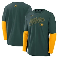 Men's Nike Green/Gold Athletics Authentic Collection Player Lightweight Performance Long Sleeve Top