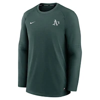 Men's Nike Green Athletics Authentic Collection Logo Performance Long Sleeve T-Shirt