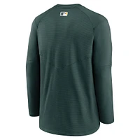 Men's Nike Green Athletics Authentic Collection Logo Performance Long Sleeve T-Shirt