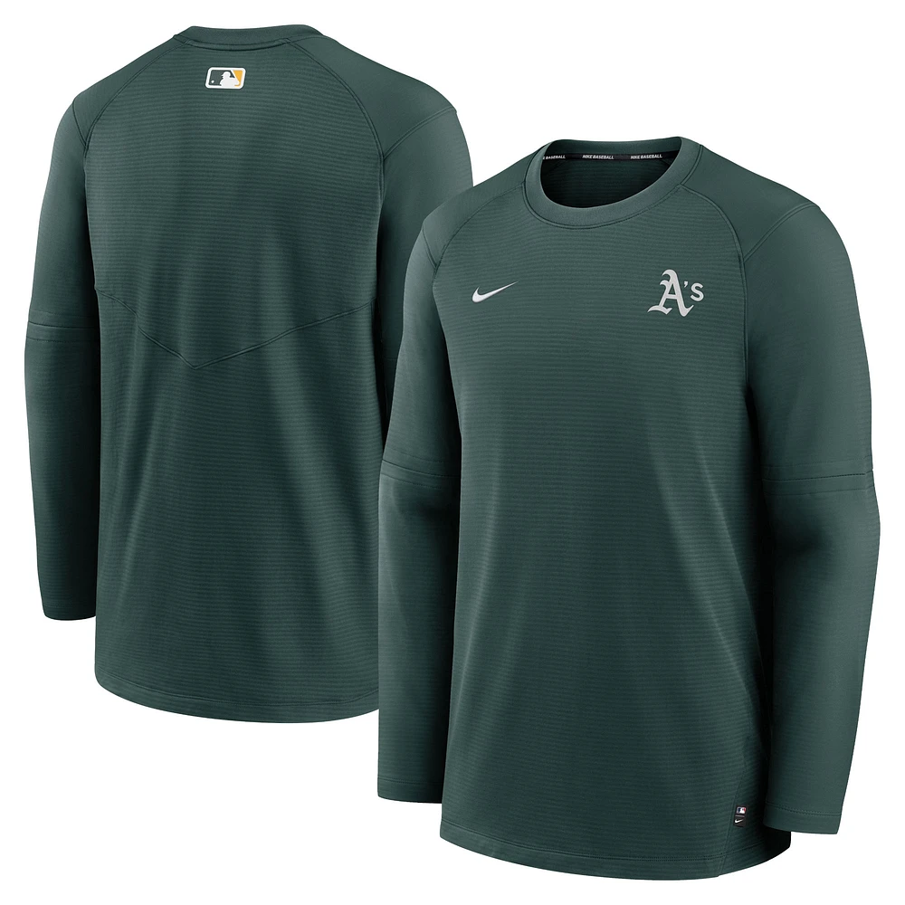 T-shirt à manches longues Nike Athletics Authentic Collection pour homme avec logo Performance Green