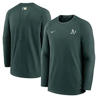 Men's Nike Green Athletics Authentic Collection Logo Performance Long Sleeve T-Shirt