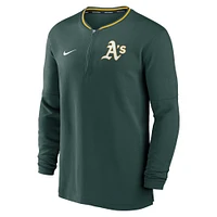 Men's Nike Green Athletics Authentic Collection Performance Half-Zip Top