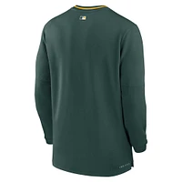 Men's Nike Green Athletics Authentic Collection Performance Half-Zip Top