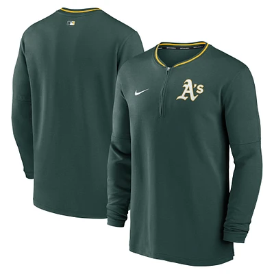 Men's Nike Green Athletics Authentic Collection Performance Half-Zip Top