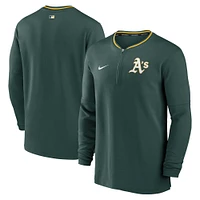 Men's Nike Green Athletics Authentic Collection Performance Half-Zip Top
