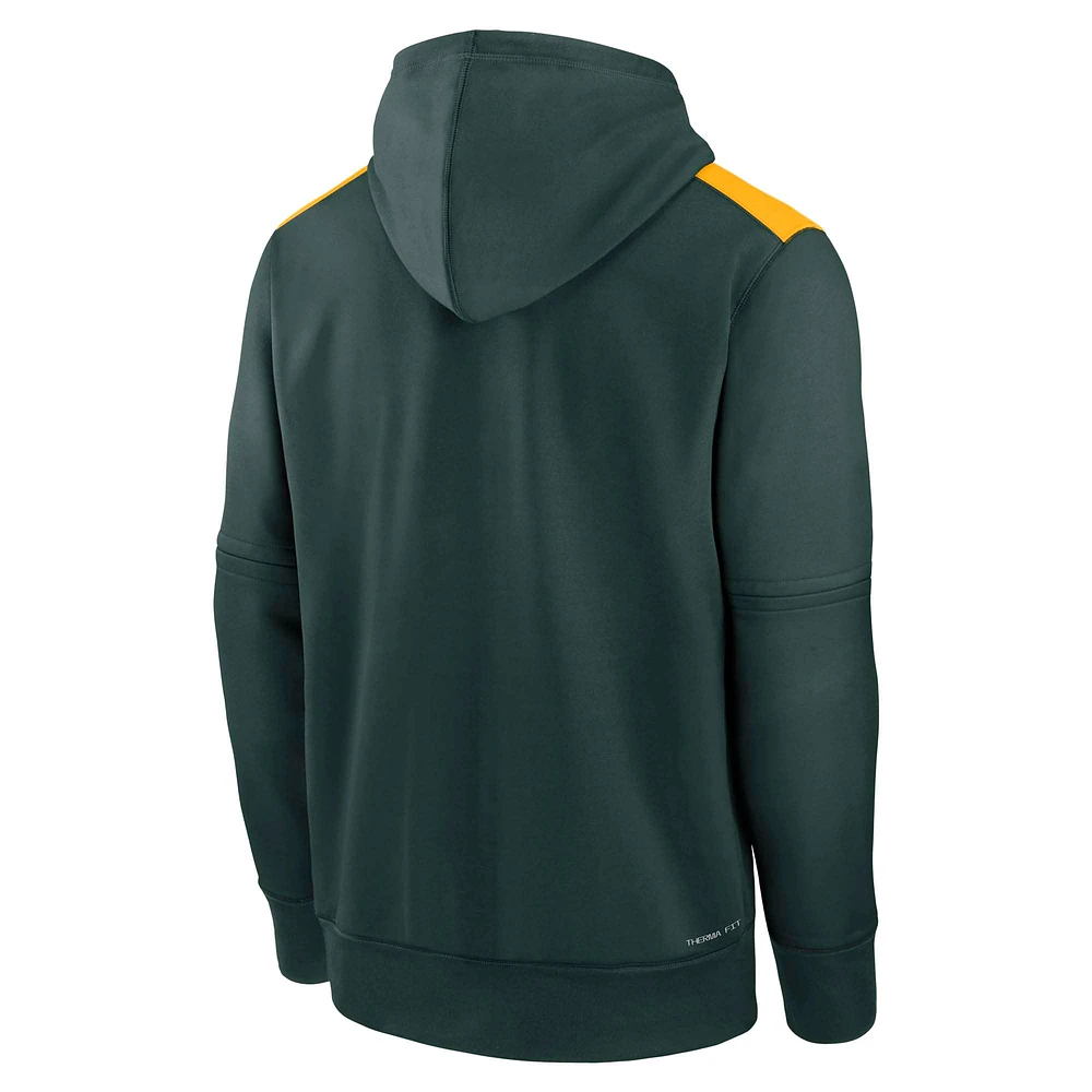 Men's Nike Green Athletics Authentic Collection Performance Pullover Hoodie