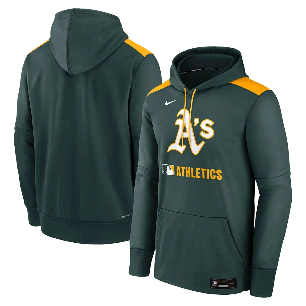 Men's Nike Green Athletics Authentic Collection Performance Pullover Hoodie