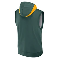 Men's Nike Green Athletics Authentic Collection Performance Sleeveless Pullover Hoodie