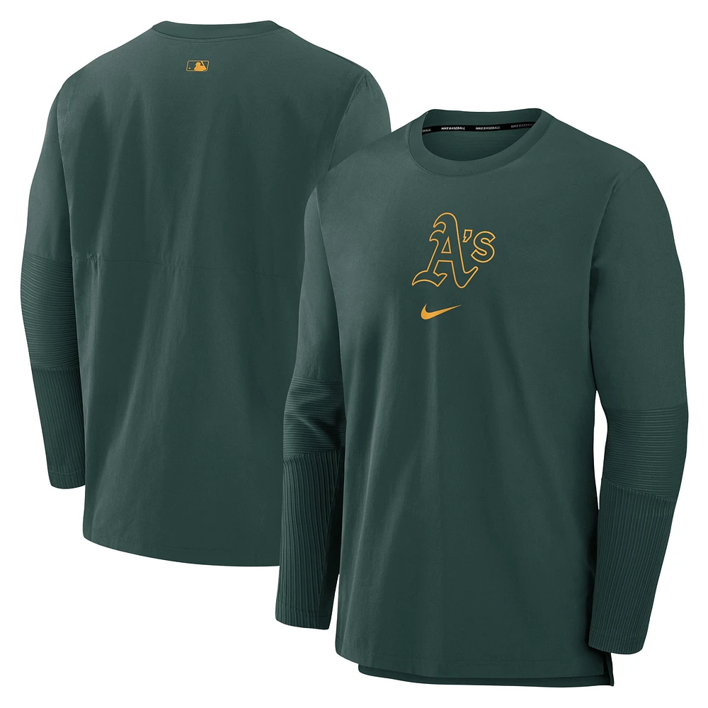 Men's Nike Green Athletics Authentic Collection Player Performance Pullover Sweatshirt