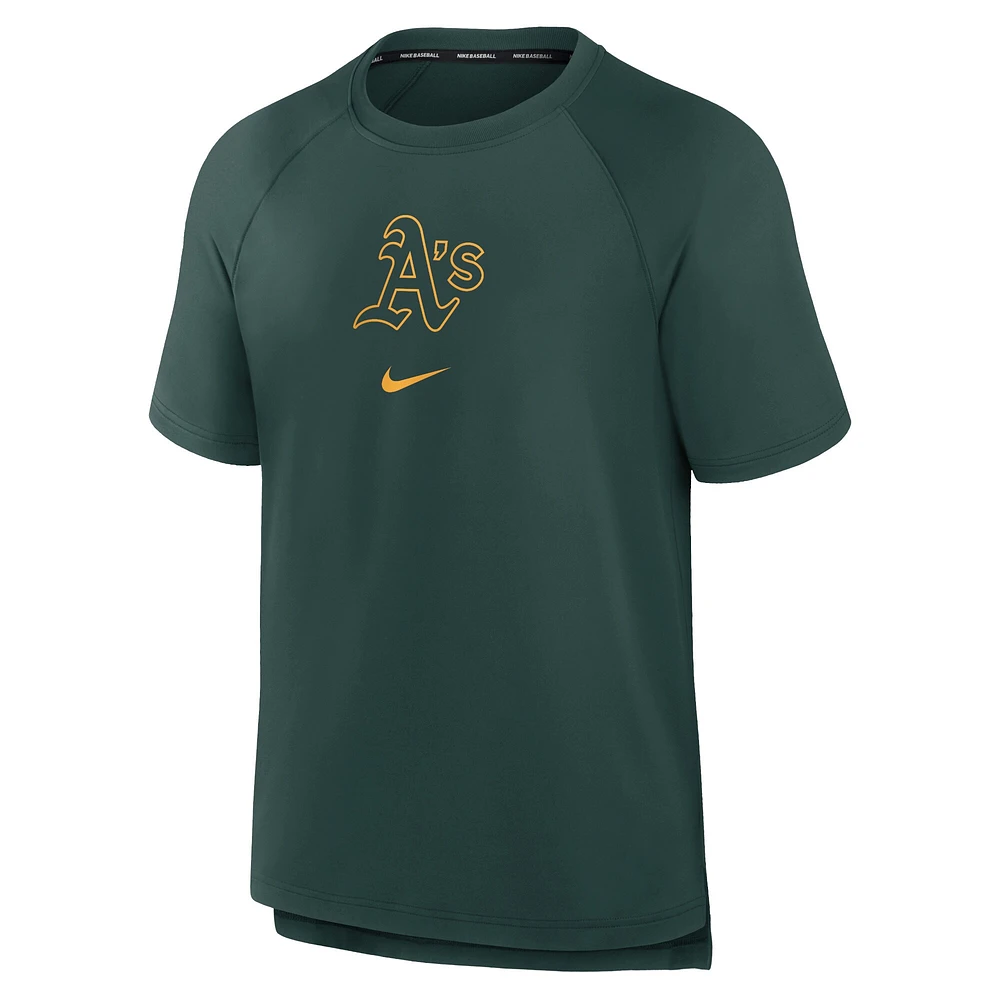 Men's Nike Green Athletics Authentic Collection Pregame Raglan Performance T-Shirt