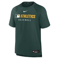 T-shirt Nike Athletics Authentic Collection Pregame Performance vert pour homme