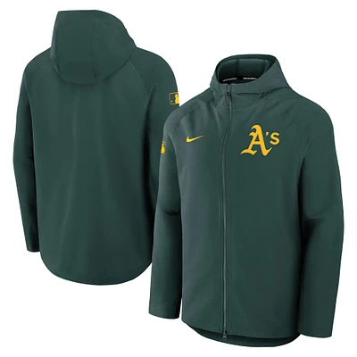 Men's Nike Green Athletics Authentic Collection Raglan Performance Full-Zip Jacket