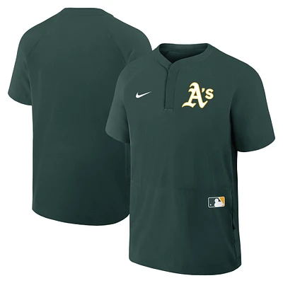 Coupe-vent à manches courtes raglan Nike Green Athletics Authentic Collection pour homme