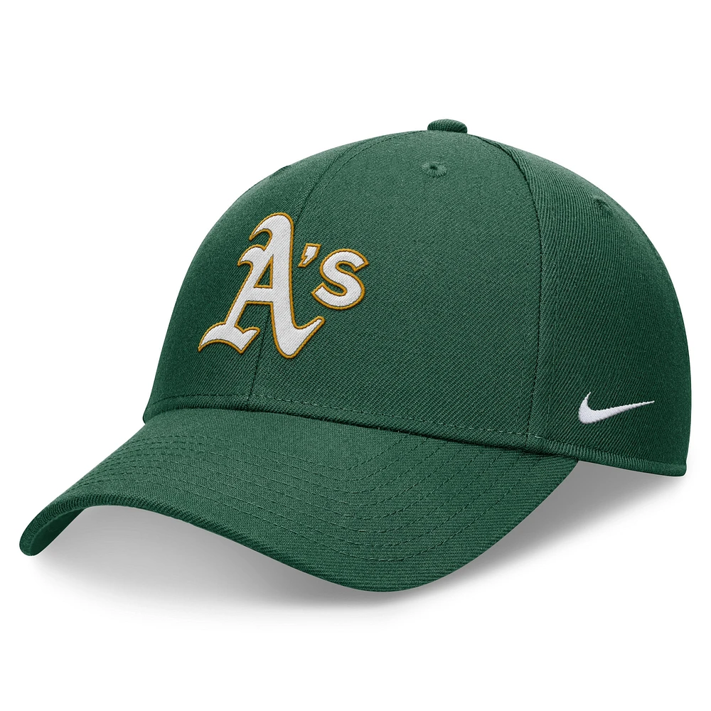 Casquette ajustable Nike Athletics Club Performance verte pour homme