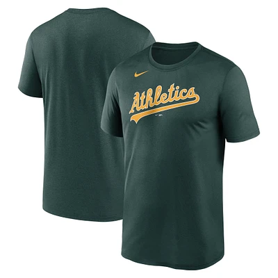 Men's Nike Green Athletics New Legend Wordmark T-Shirt