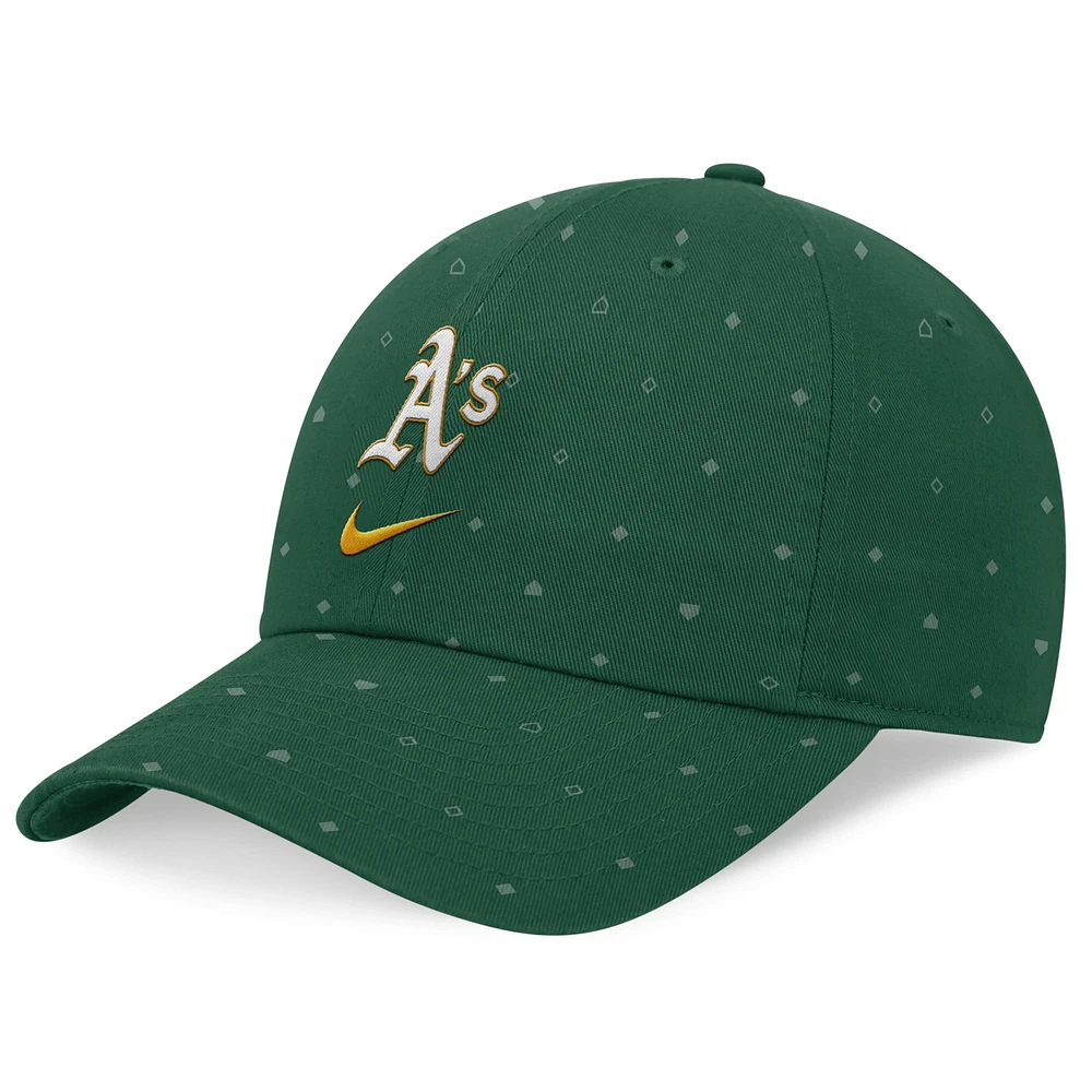 Casquette ajustable Nike Athletics Primetime Print Club verte pour homme