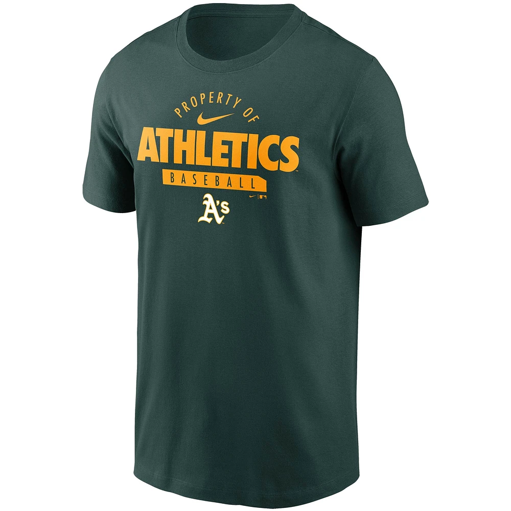 T-shirt Nike Athletics Primetime Property Of Practice pour homme, vert