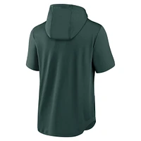 Men's Nike Green Athletics Springer Short Sleeve Team Pullover Hoodie