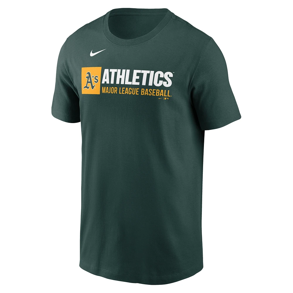 Men's Nike  Green Athletics Team Block T-Shirt